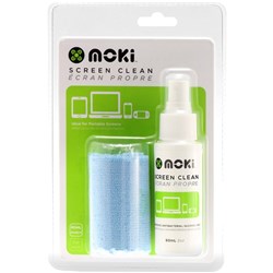Moki Screen Cleaning Spray 60ml with 20x28cm Microfibre Cloth