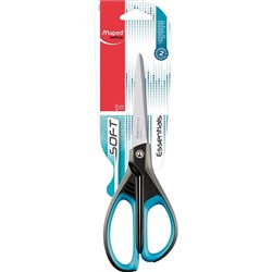 Maped Essentials Scissors Soft Handle 210mm Black & Blue