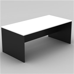 OM Classic Straight Desk 720Hx1800Wx900mmD White and Charcoal (Freight Applies)