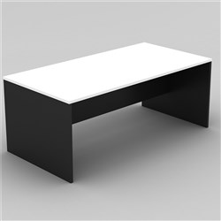 OM Classic Straight Desk 1350Wx720Hx750mmD White and Charcoal (Freight Applies)