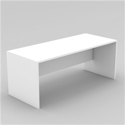 OM Classic Straight Small Desk 1200Wx720Hx600mmD All White (Freight Applies)