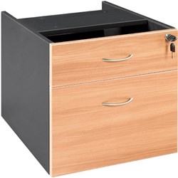 OM FIXED DRAWER Beech Charcoal W464xD400xH450mm (Freight Applies)