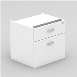 OM Classic Fixed Pedestal 450Hx464Wx400mmD 1 Drawer 1 File White (Freight Applies)