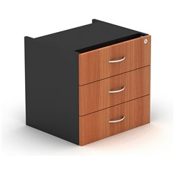 OMClassicFixedPedestal 3Drawer 450Hx464Wx400mmD Cherry & Charcoal (Freight Applies)