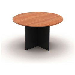 OM Classic Round Meeting Table 720Hx1200mm Diameter Cherry & Charcoal