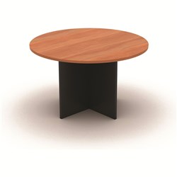 OM Classic Round Meeting Table 720Hx900mm Diameter Cherry & Charcoal (Freight Applies)