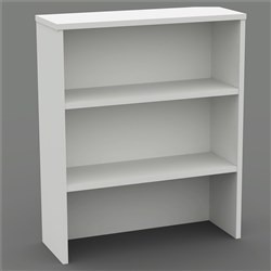 OM Classic Desk Hutch 1080Hx900Wx325mmD 4 Shelf All White Freight Applies