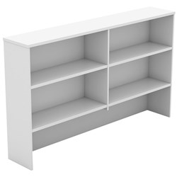 OM Classic Desk Hutch 1080Hx1200Wx325mmD 4 Shelf All White (Freight Applies)