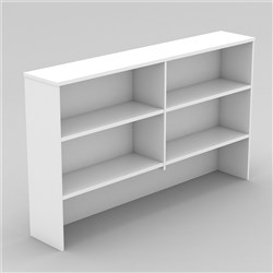 OM Classic Desk Hutch 1080Hx1800Wx325mmD 4 Shelf All White (Freight Applies)