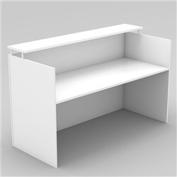 OM Classic Reception Counter Desk 1100Hx1800Wx750mmD All White