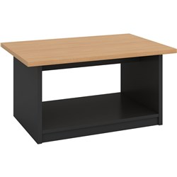 OM Classic Coffee Table 450Hx900Wx600mmD Beech&Charcoal Freight Applies