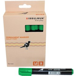 Bibbulmun 270 Permanent Marker Bullet 1-3mm Green Box 12