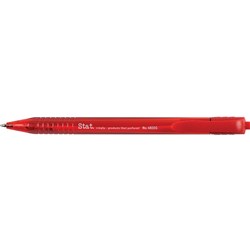 Stat Retractable Ballpoint Pen Medium 1mm Red Box 12