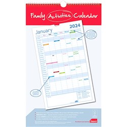 Sasco Family Activity Calendar 240x410mm White