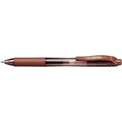 Pentel Bl107 Energel X Gel Pen Retractable Fine 0.7mm Brown Box 12