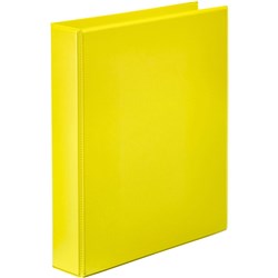 Marbig Clearview Insert Binder A4 2D Ring 25mm Yellow Yellow