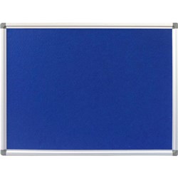 Rapidline Pinboard 1200W x 15D x 1200mmH Blue Fel Aluminium Frame