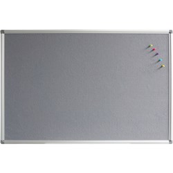 Rapidline Pinboard 1500W x 15D x 1200mmH Grey Felt Aluminium Frame