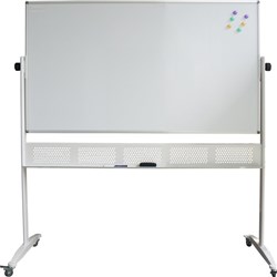 Rapidline Standard Mobile Whiteboard 1500x1200mm Aluminium Frame