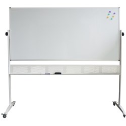 Rapidline Porcelain Mobile Whiteboard 1800x1200mm Aluminium Frame