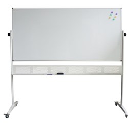 Rapidline Porcelain Mobile Whiteboard 1200x900mm Aluminium Frame