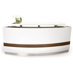 Conservatory Reception Counter W 1800 x D 1145 x H 1150mm Gloss White (Freight Applies)