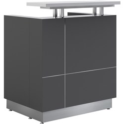 Receptionist Counter W880xD690xH1150mm Metallic Grey (Freight Applies)