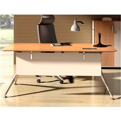 POTENZA RECTANGULAR DESK W1600xD800xH750mm Virginia Walnut/White (Freight Applies)