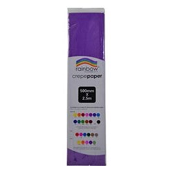 Rainbow Crepe Paper 500mmx2.5m Purple