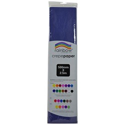 Rainbow Crepe Paper 500mmx2.5m Dark Blue