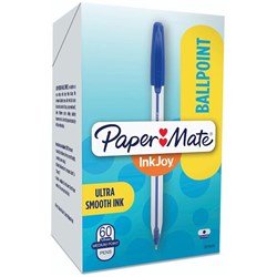 Papermate 50 Inkjoy Ballpoint Pen 1.0mm Blue Box of 60