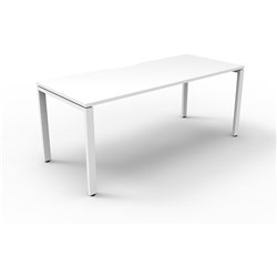 RAPID INFINITY PROFILE END LEG Workstation N/White 1200x700mm 1 Person Singleside No Screen