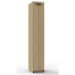 Rapidline Infinity Melamine 1 Door Locker 305Wx455Dx1850mmH Oak With Black Edging