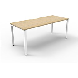 Rapid Infinity 1 Perosn Single Sided Workstation- Profile Leg 1800Wx750Dx730H-Natural Oak