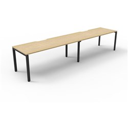 Rapid Infinity 2 Person Single Sided Workstation- Profile Leg 1200Wx750Dx730Hmm- NO/BL