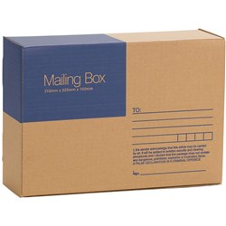 Cumberland Mailing Box 310mm x 225mm x 102mm Brown pkt 25