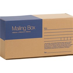 Cumberland Mailing Box 400mm x 200mm x 180mm Brown pkt 25