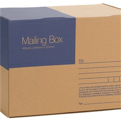 Cumberland Mailing Box 405mm x 300mm x 255mm Brown pkt 25