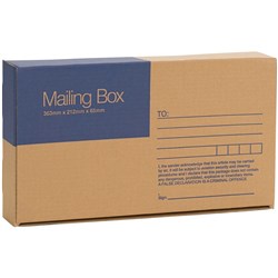 Cumberland Mailing Box 363mm x 212mm x 65mm Brown pkt 25