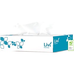 Livi Essentials Facial Tissues Hypoallergenic 2 Ply 100 Sheet