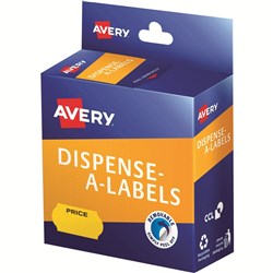 Avery Dispenser Label 26x16mm Price Yellow Pack of 300