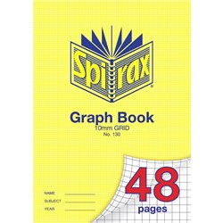 Spirax Graph Book 130 A4 48 Page 10mm Grid Pack 20