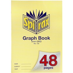 Spirax Graph Book 132 A4 48 Page 5mm Grid Pack 20