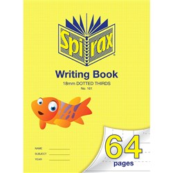 Spirax 161 Writing Book 335 x 240mm 64 Page 18mm Dotted Thirds Pack 10