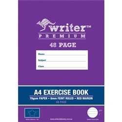 Writer Premium Exercise Book A4 8mm Ruled 48 Pages  Pack 20