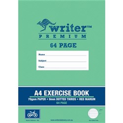 Writer Premium Exercise Book A4 9mm Dotted Thirds 64 Pages Pack 20