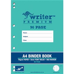 Writer Premium Binder Book A4 8mm Ruled 96 Pages Trumpet Pack 10