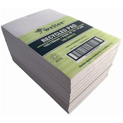 Writer Recycled Pad 100x150mm Plain Recycled 100 Sheets Pack 10
