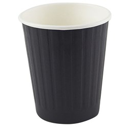 Writer Disposable Double Wall Paper Cups 237ml 8oz Black pkt 25