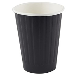 Writer Disposable Double Wall Paper Cups 350ml 12oz Black pkt 25